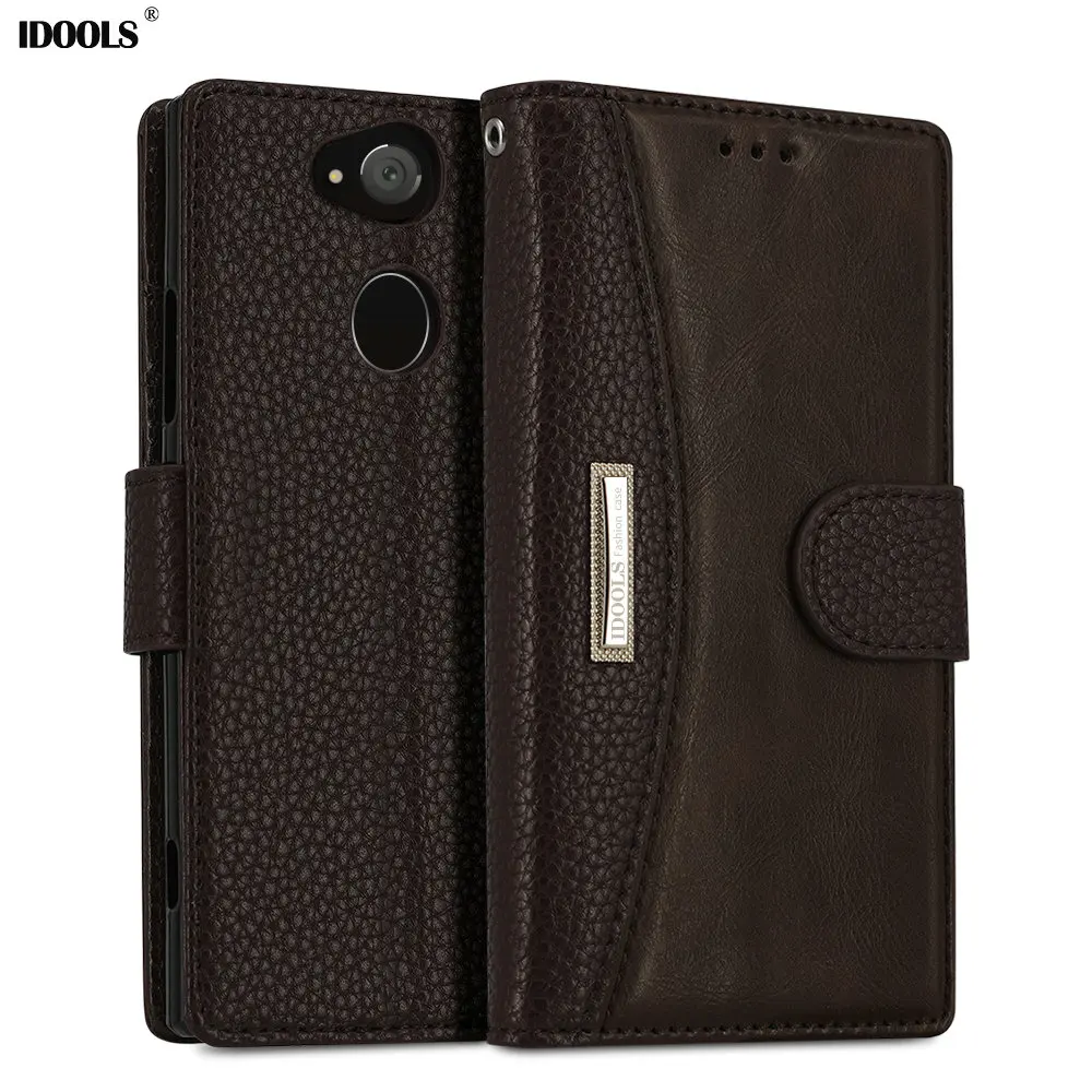 

IDOOLS Case for Sony Xperia XA2 XA3 High Quality PU Leather Cover Wallet Phone Bags Cases for Sony Xperia XA2 Card Holder Coque