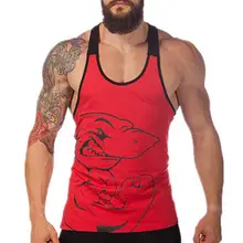 Мужской жилет для бега y-типа для спортивного зала, фитнеса, бодибилдинга, Спортивная майка без рукавов с принтом акулы, тренировочный тонкий жилет