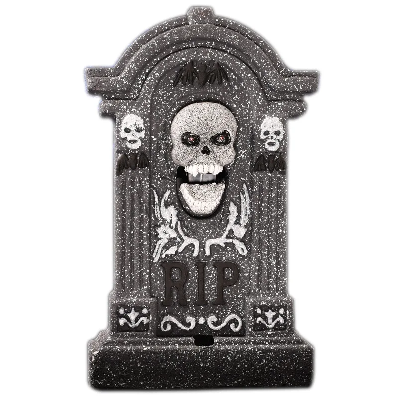 

Halloween decoration electric props bar haunted house horror scene foam skull tombstone decoration LED