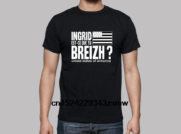 

100% Cotton O-neck Custom Printed Tshirt Men T shirt ingrid do you breizh Women T-Shirt