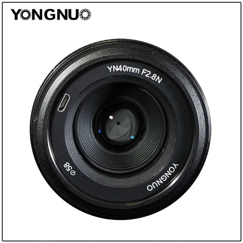 Объектив YONGNUO 40 мм yn40 F2.8N легкий стандартный объектив с постоянным фокусным