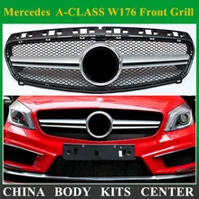 AMG Style W176 ABS Black Front Grill Grille for Mercedes Benz A-CLASS A180 A200 A260 A45 AMG 2013 2014 2015