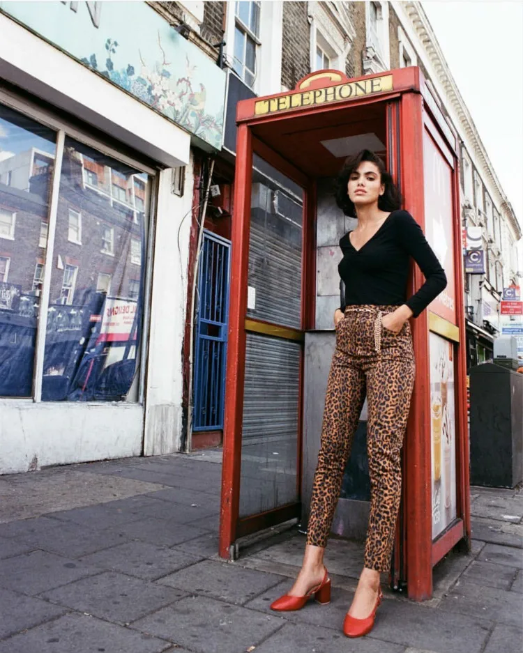 BOoDinerinle узкие джинсы женские леопардовые узкие брюки Уличная Брюки кэжуал женские с высокой талией джинсы женские весна 2019
