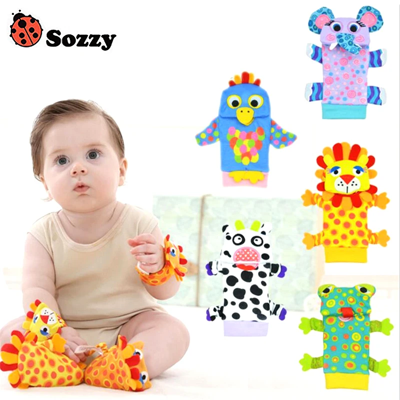 Детские носки Sozzy 0-12 м и искусственные детские развивающие игрушки Фигурки