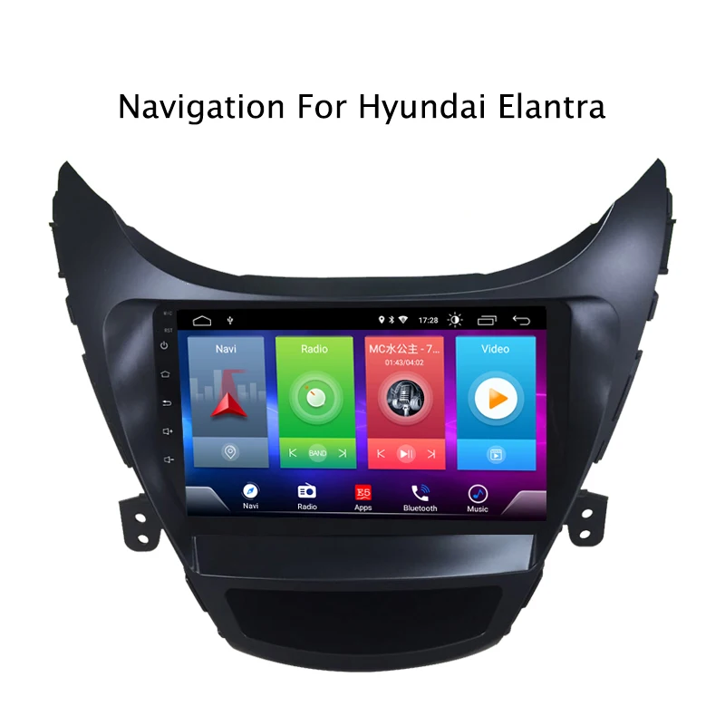 Top Full Touch Car Android 8.1 Radio Player For HYUNDAI Elantra 2011-2013 Vehicle GPS Navigation Video Multimedia Built In Bluetooth 2