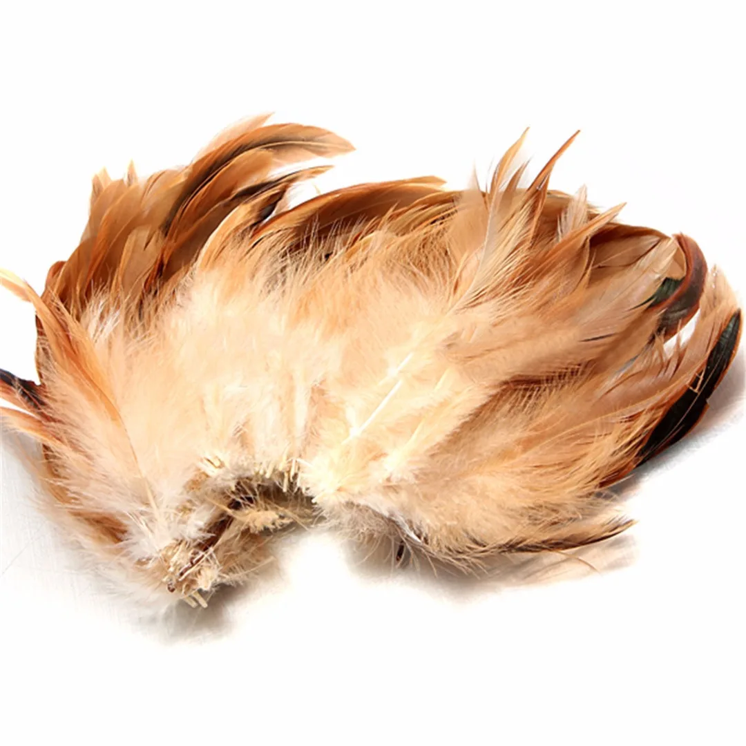 DIY Sale 100pcs / lot cheap pheasant feather, 5-8inch13-20cm, natural color rooster feathers DIY chicken feather jewelry plume