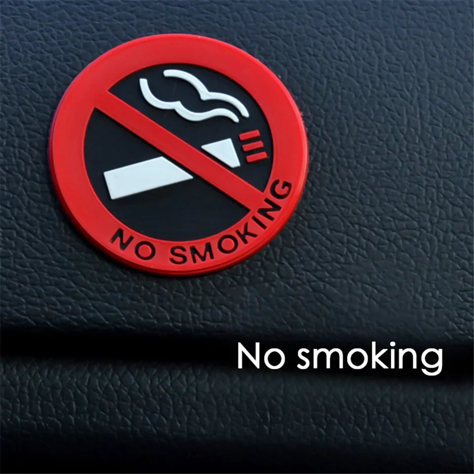Car Styling Car Sticker Warning No Smoking Logo Stickers For Toyota Camry Prado Highlander RAV4 Crown Reiz Corolla Vios Yaris L (7)