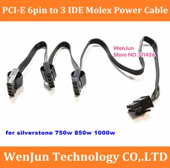 

Top Quality PCI-E 6pin Male 1 to 3 IDE molex 4pin Modular Power Supply adapter Cable for silverstone 750w 850w 1000w Series