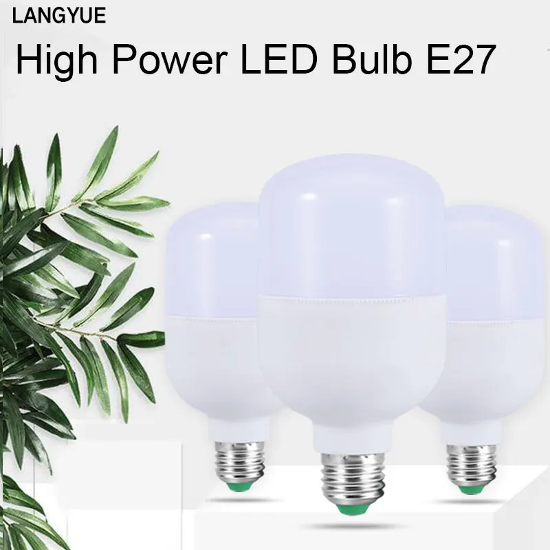 

Bombilla E27 LED Bulb Light 220V 230V 5W 10W 15W 20W 30W 40W 50W Super Brightness Lampara Bombillas Led Lamp Home Cold White