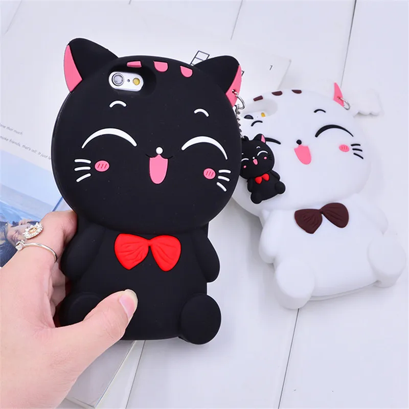

3D Cat Silicon Soft Phone Case For Coque OPPO R9 R9S Plus R11 R11S Plus Cartoon Back Cover Fundas