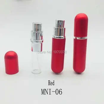 

20sets 5ml aluminum mist perfume spray bottle, aluminum perfume atomizer spray bottle with glass inner bottle