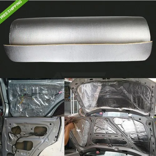 50cm 1.64ft HEAT SOUND Shield FOIL INSULATION Exhaust Muffler noise control BLANKET MAT PAD Car