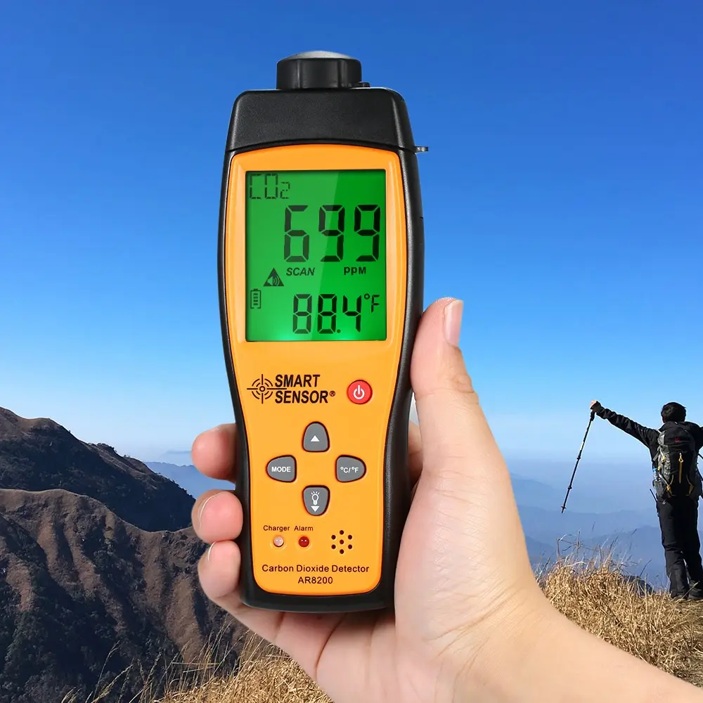 

KKMOON AR8200 CO2 Carbon Dioxide Air Quality Monitor Analyzer Temp Temperature Thermometer Tester Gas Detector Meter