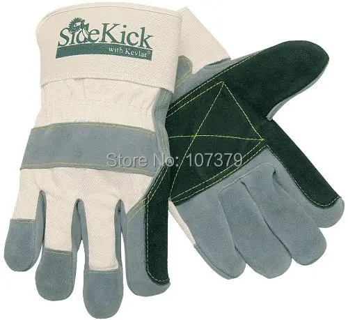 

Double Palm Leather Combined Safety Gloves Palm Reinforced Deluxe Leather Work Glove