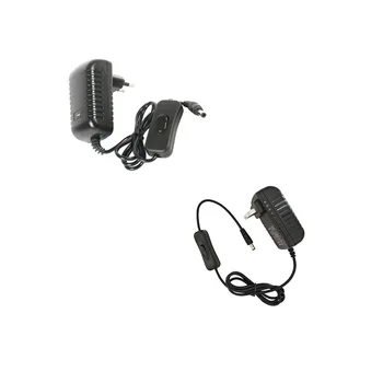 

HuaXinV 12 Volt 2 A Power Adapter Supply AC to DC 1.35 mm X 3.5 mm Plug 12V 2 Amp Power Supply Wall Plug Extra switch