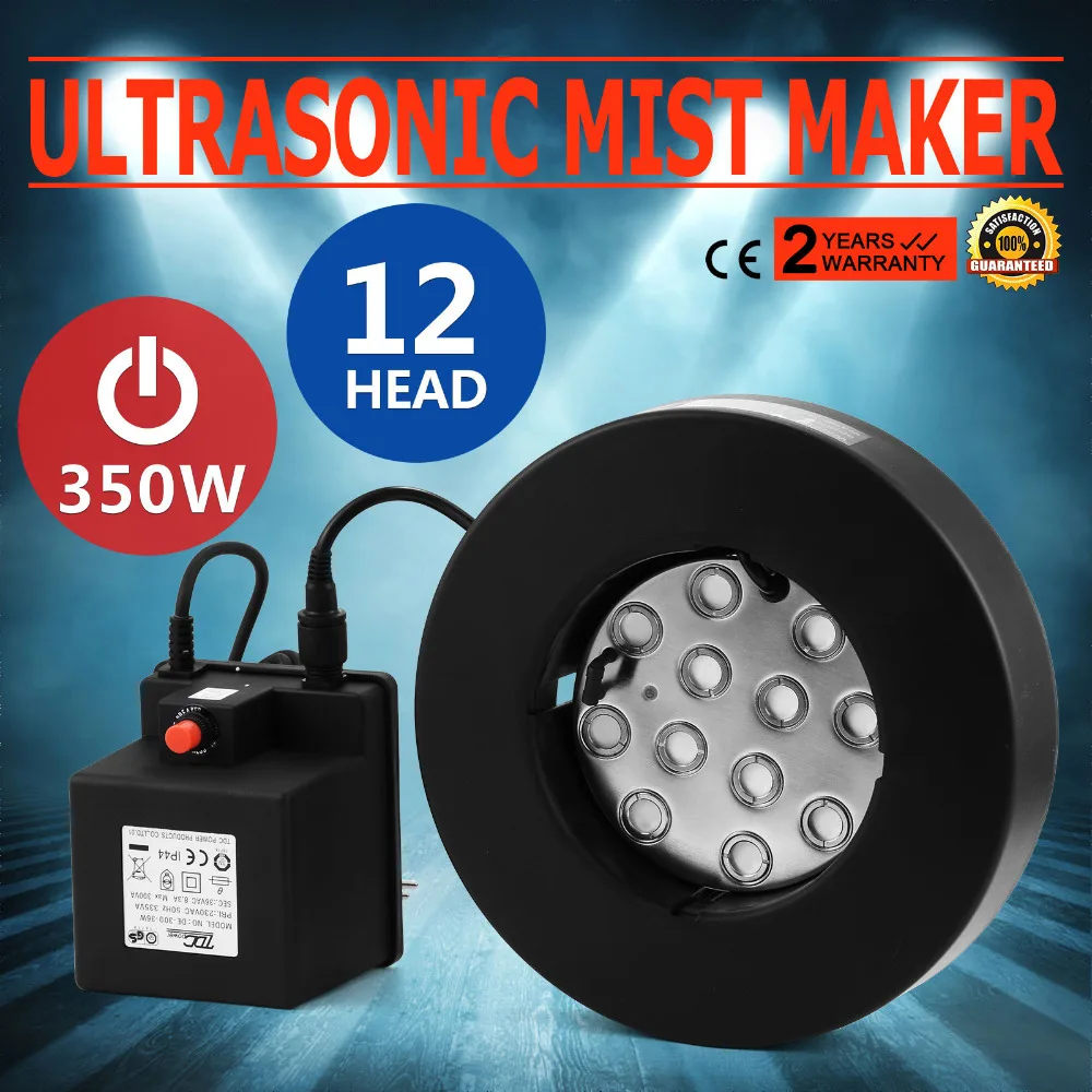 12 Head Ultrasonic Mist Maker Hydroponics Air Cooled Fogger Humidifier
