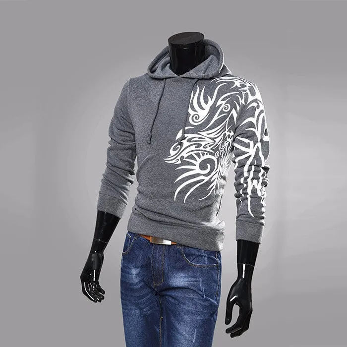 Autumn Winter Men Sport Hoody Sweatshirt 2016 Fashion Print Slim Fit Pullover Male Hoodies Men Casual Sportswear1
