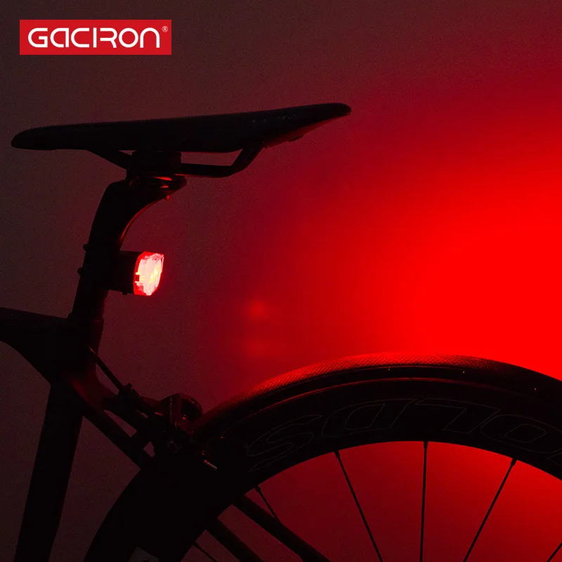 Best Gaciron W09-B bicycle Smart Rear Brake light USB Rechargeable Safety Warning 60Lumens tail lamp Cycling Accessories 2