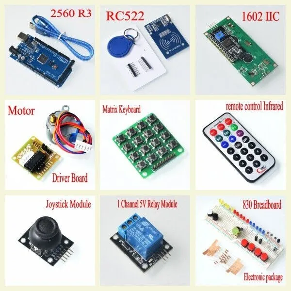 Free-shipping-mega-2560-r3-starter-kit-motor-servo-RFID-Ultrasonic-Ranging-relay-LCD-for-arduino (1)