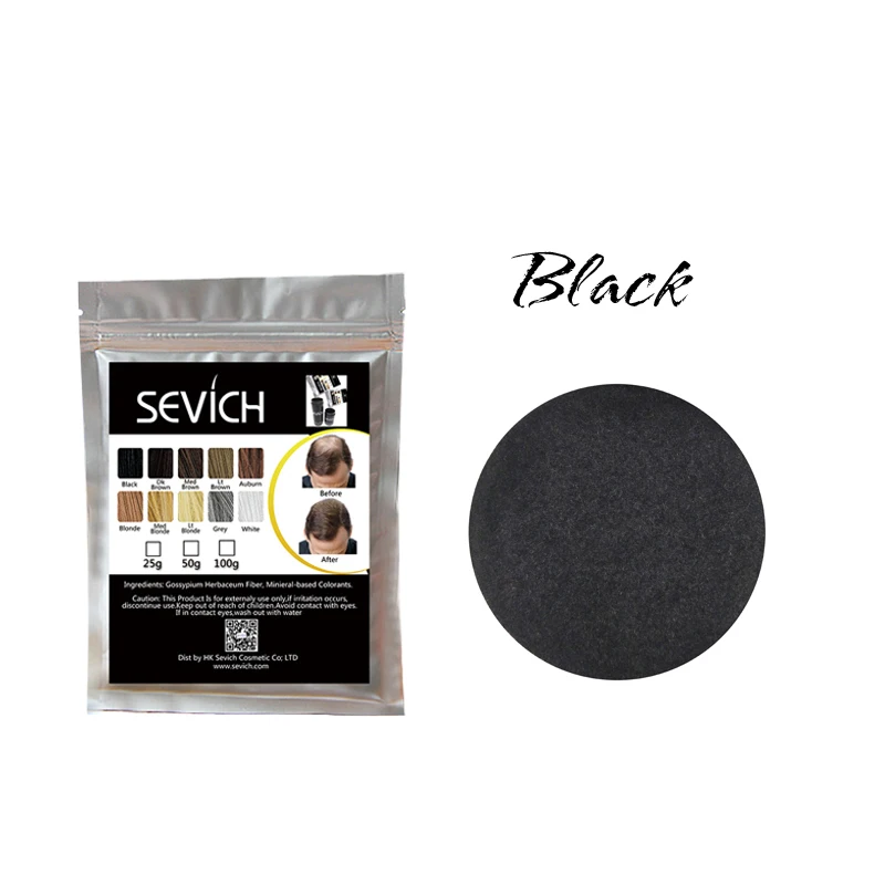 Sevich 25 г запасной мешок для волос строительное волокно порошок средство против выпадения волос - Цвет: balck