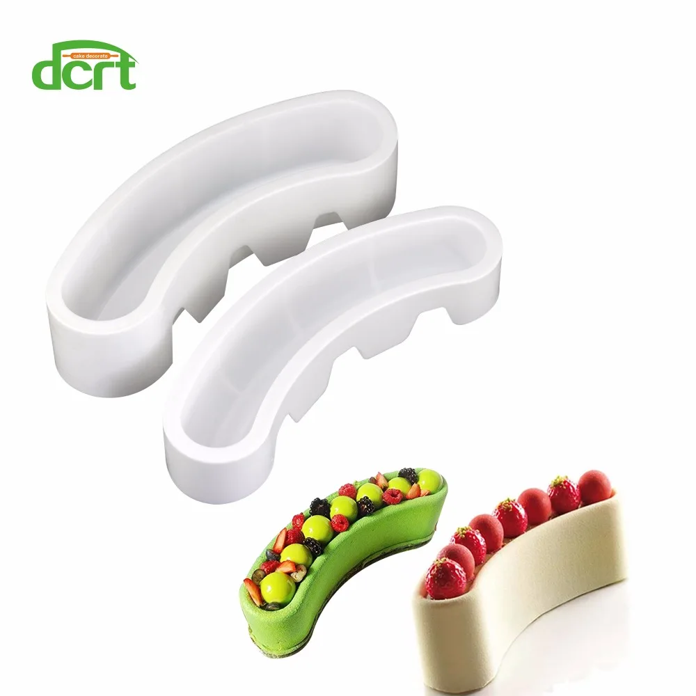 

2 Style Moon Arc Shape Silicone Cake Mold,Baking Tools for Chocolate Dessert Mousse Pastry Cake Molds Kitchen Accessories