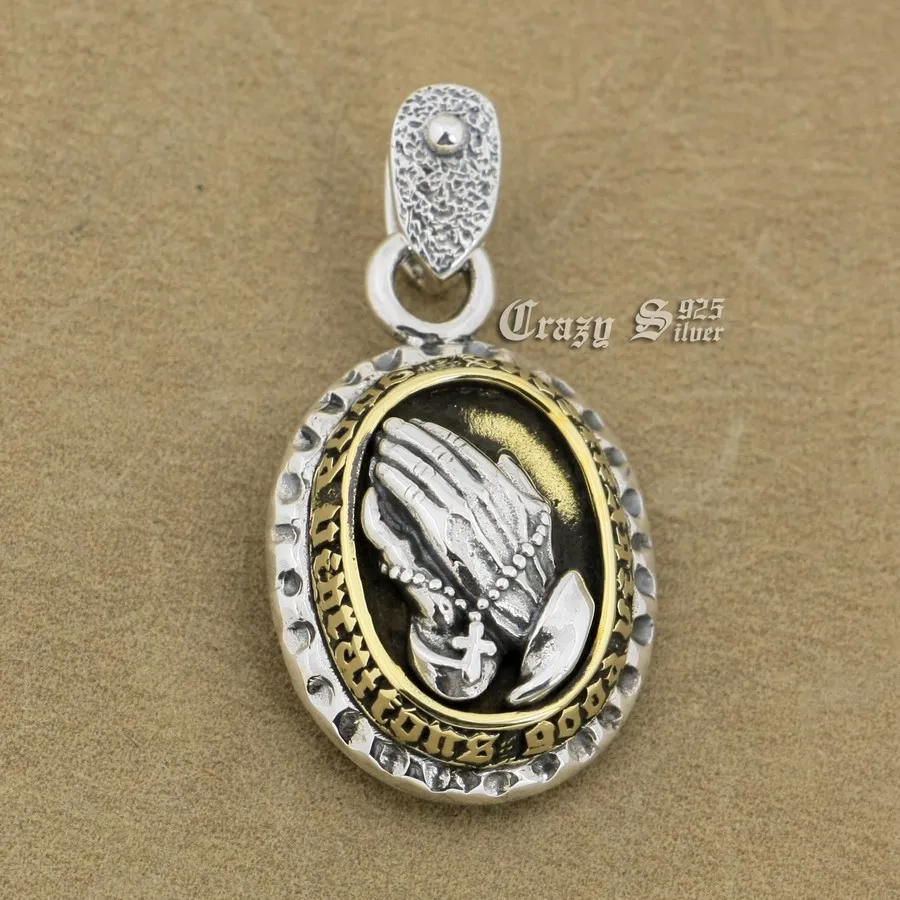 

Praying Virgin Mary 925 Sterling Silver Charm Pendant 9R018 ( Pendant Only )