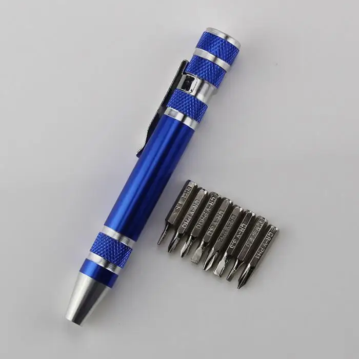 8 в 1 Алюминиевый прецизионный Набор отверток ручка мини звездообразный шлицевой отвертки многофункциональный инструмент для телефона PAK55