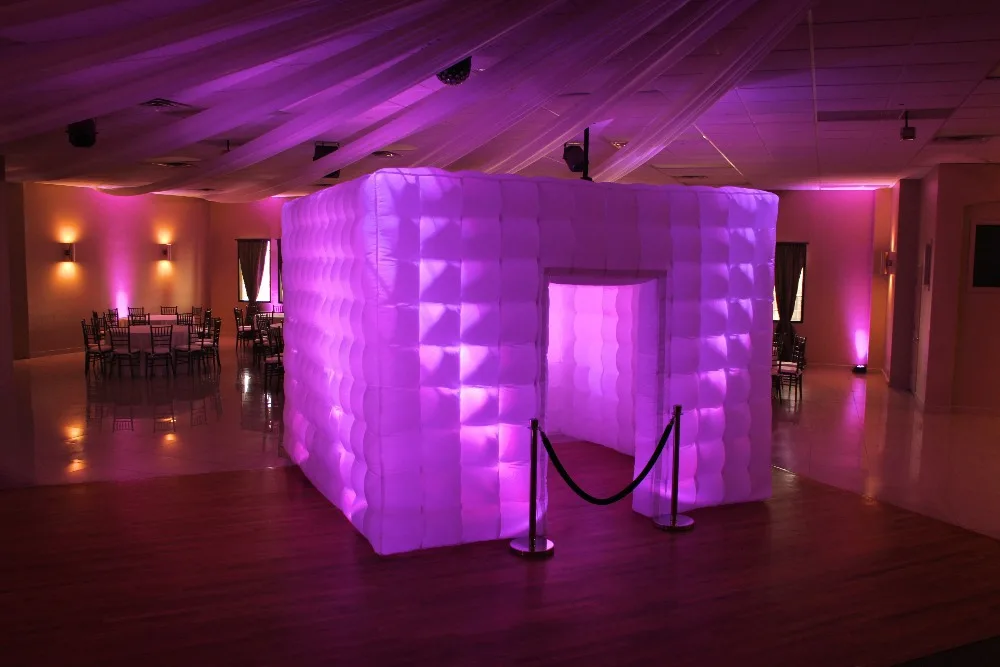 free shipping lighting inflatable photo booth party wedding decoration
