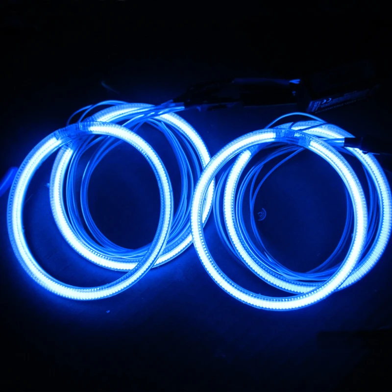 

4X120MM Blue Halo Rings Kit For BMW E30/E32/E34/ CCFL Angel Eyes Headlight
