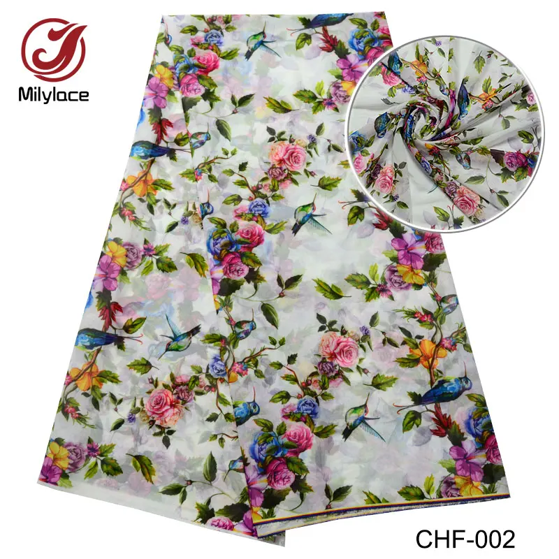 

Soft and Breathable Printed Chiffon Fabric Not Transparent Polyester Material Chiffon Fabric Chiffon Textiles 5 Yards