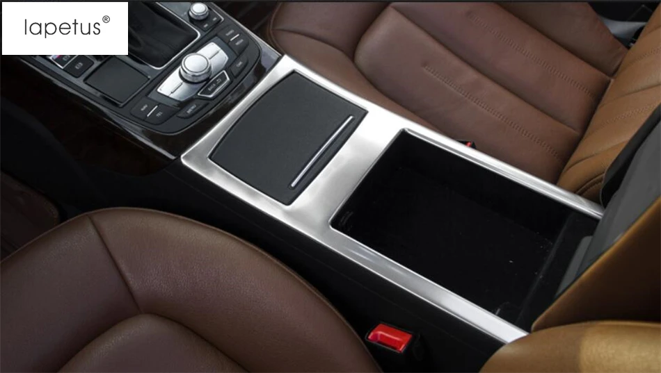 Аксессуары для Audi A6(C7) A7 2012- центральное управление хранения поддон подлокотник содержит держатель стакана воды панель Крышка отделка