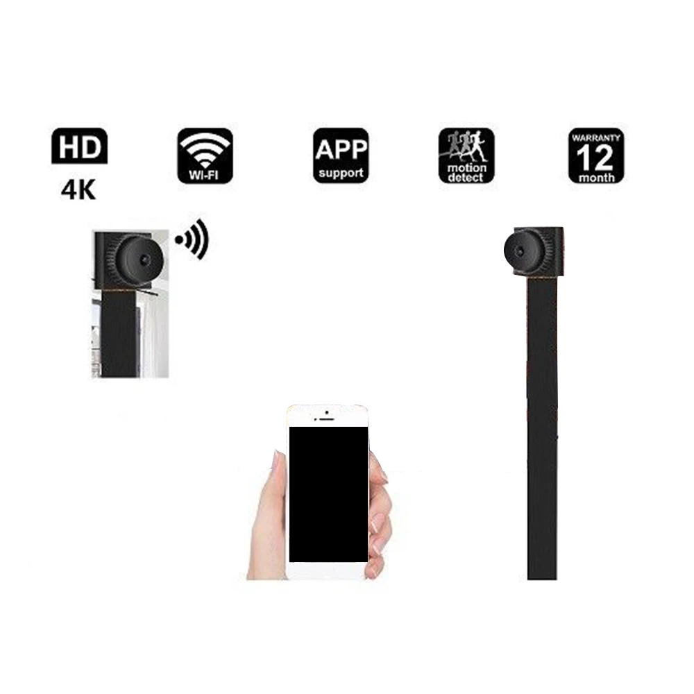 4 K беспроводной Wifi для скрытых камер Wi-Fi DIY камера безопасности с детектором движения для аксессуаров для мобильных телефонов