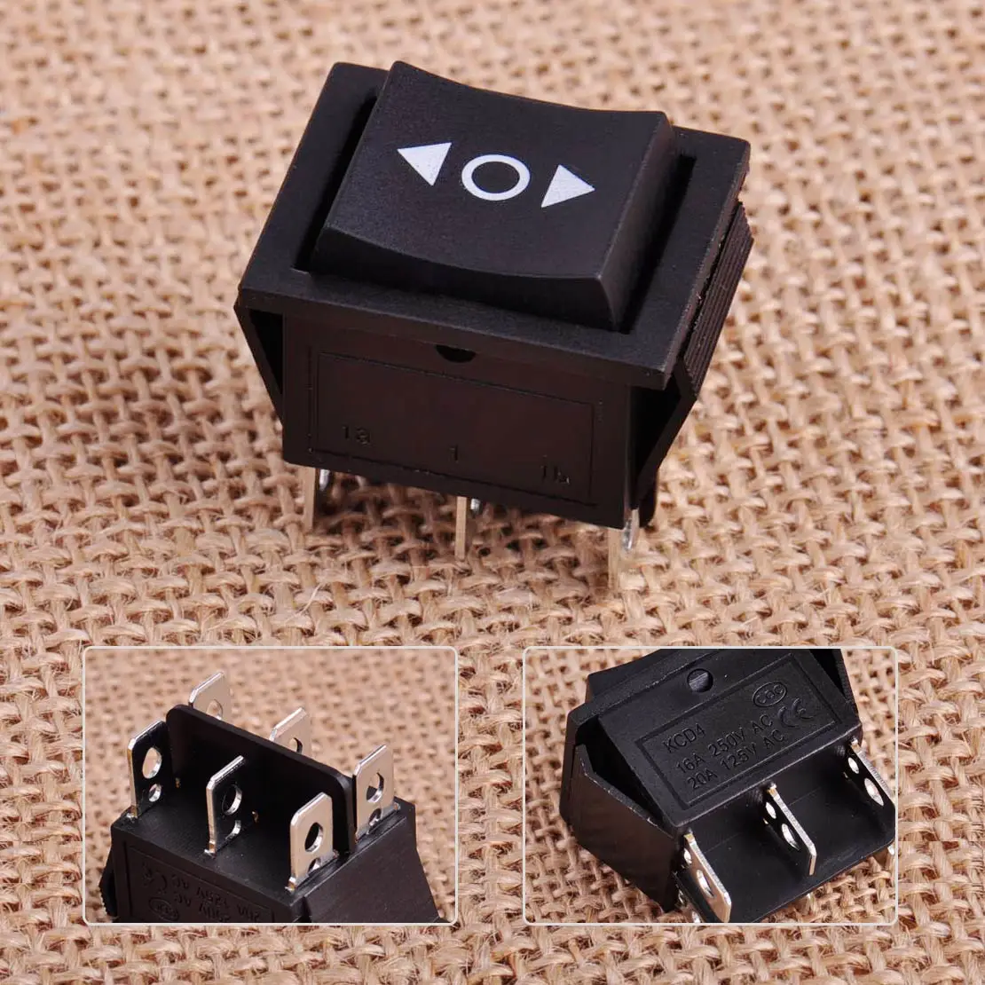 

DWCX Car 3 Position 6Pin On Off On DPDT Momentary Rocker Switch Control Button Power Window for VW Audi BMW Mazda Mercedes-Benz