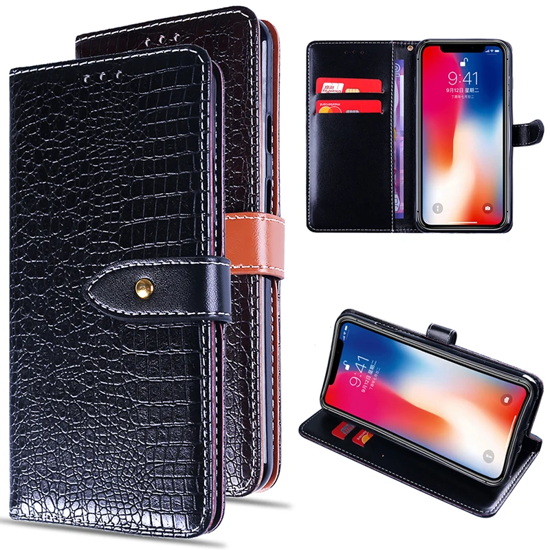 Роскошные чехол для телефона Xiaomi Redmi 6A Крокодил текстуры пряжки Стиль откидная