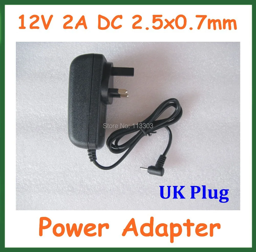50pcs UK 12V 2A 2.5x0.7mm 2.5mm Power Supply Adapter Charger for Tablet PC Cube U30GT2 U9GT5