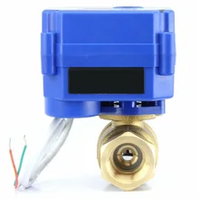 1*Electric -10°C To 40°C Valve Motorized Ball Valve 3/4" Brass 9V 12V To 24V Normally Closed 2 Wire Auto Return