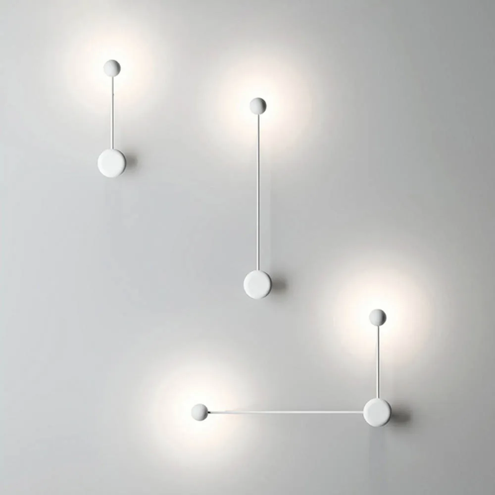 Us 84 78 39 Off 2018 New Modern Nordic Pipe Line Led Wall Lamp Bedside Night Light Bedroom Living Room Sconce Light Fixture Wall Decor Art Black In