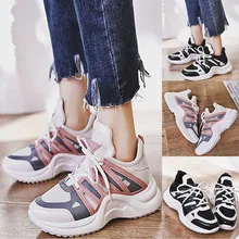 Дышащая женская обувь из сетчатого материала; модные кроссовки на шнуровке; мягкая обувь для отдыха; Footwears