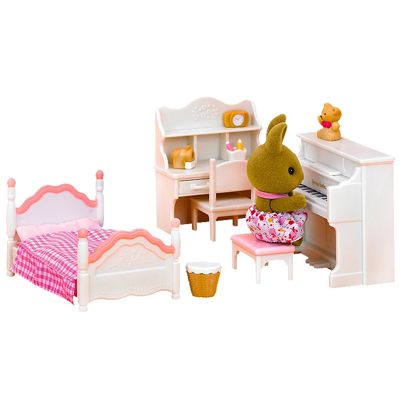 Sylvanian Family кукольный домик аксессуары для мебели сцены пианино стол кровать