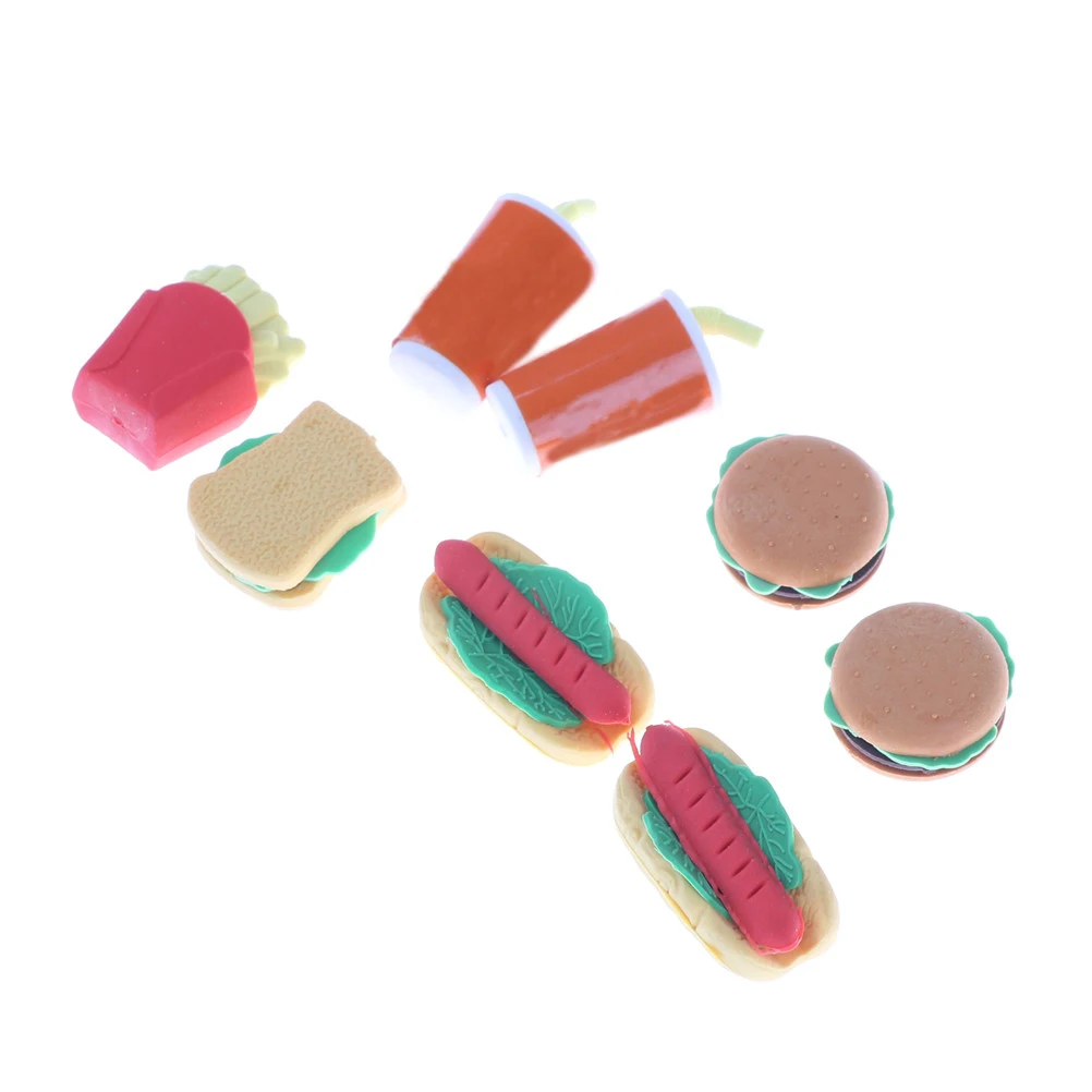 8 шт./компл. мини кухня картофель фри гамбургер хот дог напитки еда сделай сам