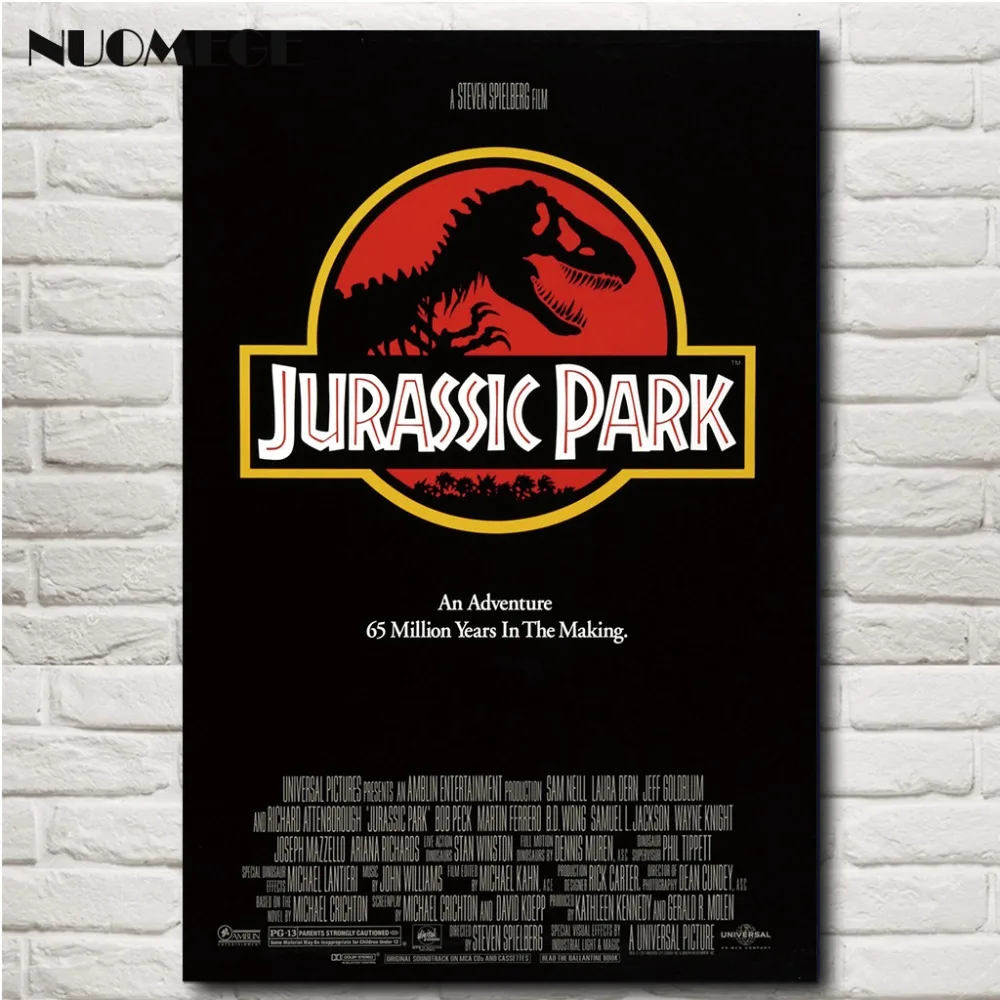 

NUOMEGE Jurassic Park Movie Poster Print On Silk Fabric Painting Movie Wall Art Pictures For Living Room Cuadros Decoration