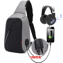 Новое многофункциональное зарядное устройство USB fanny pack мужская сумка через плечо с защитой от кражи короткой поездки водоотталкивающая поясная сумка для ног wo Мужская поясная сумка