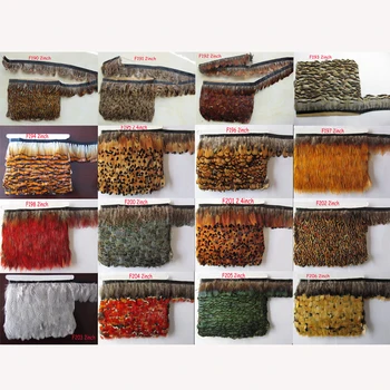 

wholesale high quality natural 1yards natural Pheasant feather Ribbon decorative 2-3inch/5-8cm Width Accessories