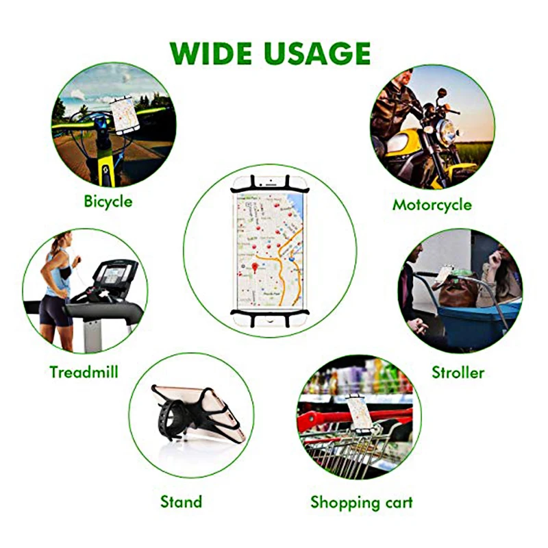 Велосипедный держатель для мобильного телефона, силиконовый держатель для Руля Мотоцикла, крепление для велосипеда 360, держатель для телефона для iPhone, Xiaomi, gps устройство