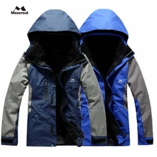 MAZEROUT 3XL Мужская зимняя толстовка с капюшоном, водонепроницаемая, для рыбалки, 3 в 1, куртки для активного отдыха, Походов, Кемпинга, походов, лыжного спорта, альпинизма, спортивное пальто J24
