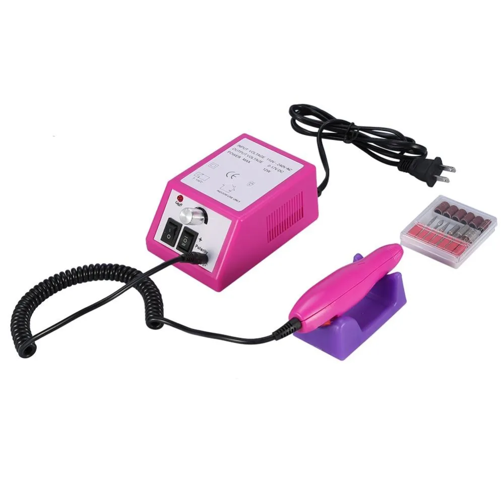 

110V-240V 12W Professional Electric Polish Machine File Manicure Pedicure Sander Drill Kit - US Plug