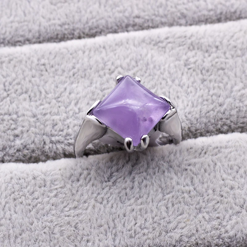 Mixed Styles Natural Purple Crystal Stone Rings 20 pcs/lot