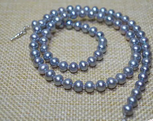 

Jewelr 006457 perfect natural 9-10MM south sea silver gray pearl necklace 1