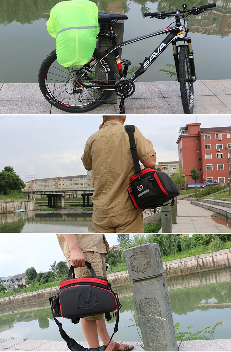 Clearance SAVA Bicycle Trunk Pannier Bag Cycling Bag 35L Bicycle Luggage bags Bike pannier Rear Mountain bike bag Bike Packing fietstassen 12