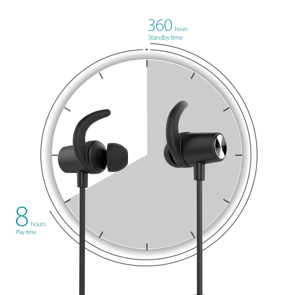 dodocool Bluetooth Earphone with Mic Wireless Headphones Aptx Sports Bluetooth Headset Noise Cancellation for iphone Samsung
